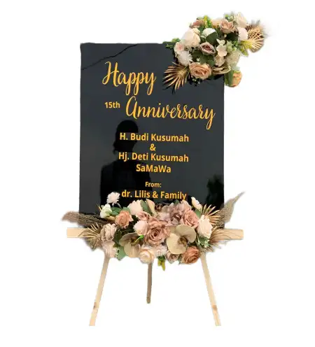 Papan Bunga Akrilik Airlangga